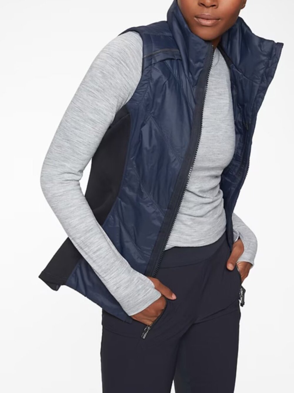 ATHLETA Rock Ridge PrimaLoft Vest Navy Captain Size XL Retail Price $138.00